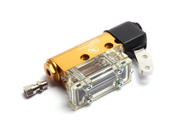 Master brake cylinder with reservoir, gold anodized