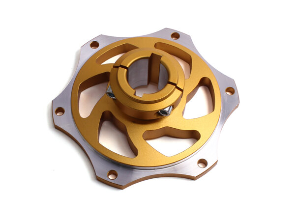 Chainring mount for 30mm axle, gold anodized